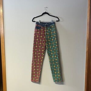 The Ragged Priest Multicolor Plaid Women's Jeans